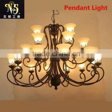 Led Iron Art Pendant/Wall Light With Patterned Lampshade For Home/Hotel Decoration