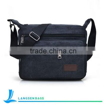 Custom canvas shoulder bag messenger bag wholesale messenger sling bag