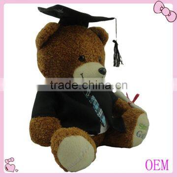 Hot selling EN71 stuffed and plush graduation teddy beay toy for kids