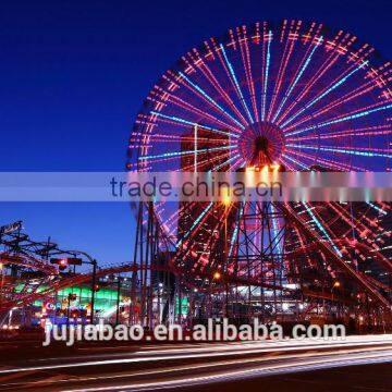 City Nightscape Ferris Wheel with Colorful LED Lights