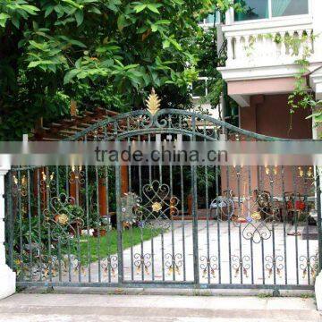 Wrought iron entry garden gate