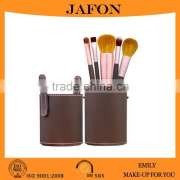 Brown 5pcs make up brush factory cosmetics