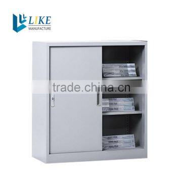 Sliding door low cabinet, metal storage cupboard