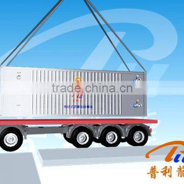 movable shell tube heat exchanger for asphalt heating