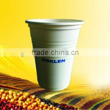 Dispoable Biodegradable printing logo corn starch cups