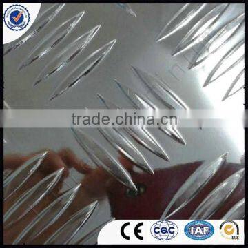 Bright Mirror Surface 3 Bar Aluminium Alloy Tread Plate of 3105 H24