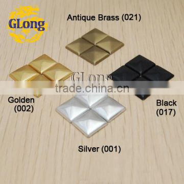 Hot Fix Pyramid Silver Aluminum DIY accessories for clothing bag shoe/wholesale/Free Shipping #GT101-10Z(Mix-s)