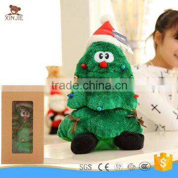 plush musical christmas tree toy soft stuffed christmas tree for car