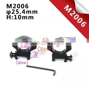 2 x Low Profile See Through 25.4mm Scope Rings 21mm Picatinny Weaver Rail Mount Free Shipping photo-2