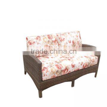 2015 outdoor furniture rattan double sofa