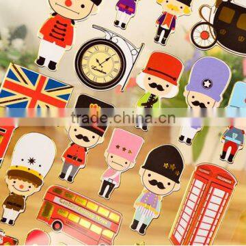 Cartoon Shape Pvc Paper Stickers for Promotional Gift/luggage Sticker