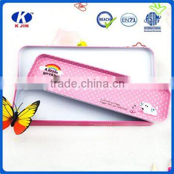 Wholesale Cheap Tin Pencil Case for Kids With Pink Color photo-4