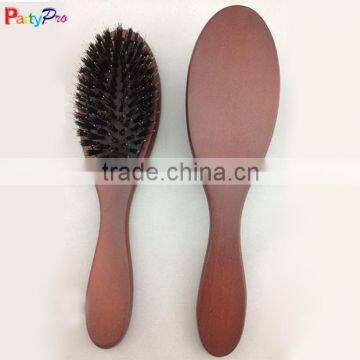 Oval natural wooden hair brush with high quality dense boar bristles that repair and smoothen the cuticles                        
                                                Quality Choice