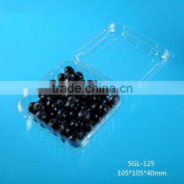 Popular Dosposable 4oz Plastic Blueberry Packing Punnet with Vent Hole wholesale