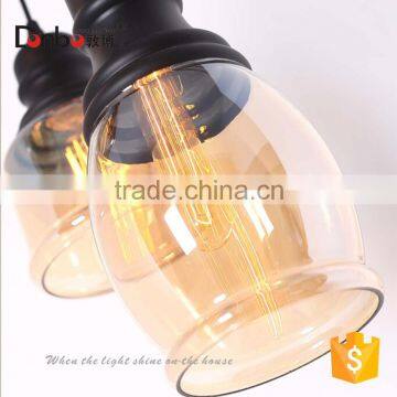 Antique Copper & Glass Coffee Industrial Pendant Light With CE,ROHS,UL Certificate for Reasturant