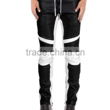 Buy lambskin leather trousers online for a refreshingly youthful update to your wardrobe. Customized fit and contrast panels