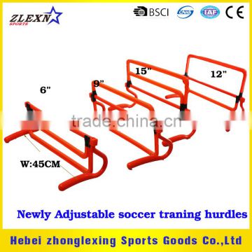 orange PE soccer training hurdles