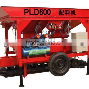 PLD600 concrete batching machine with 2/3/4hopper productivity capacity 36CBM/H with measure hopper