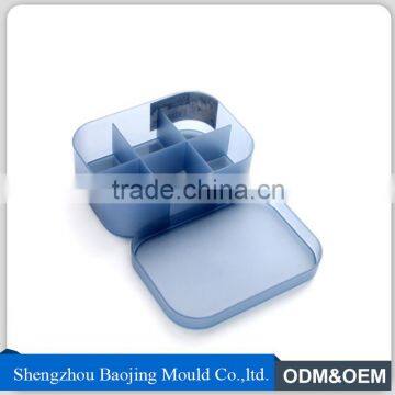 Custom made top grade natural Plastic cosmetic storage box on dressing table