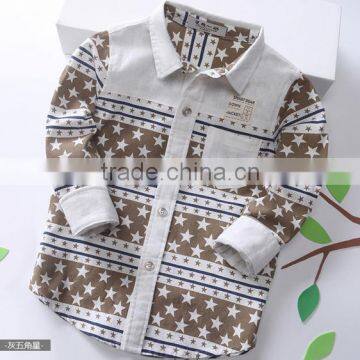 Wholesale clothing kids new branded cotton child clothes plaid shirt boy