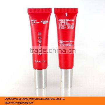 Red Plastic Makeup Container