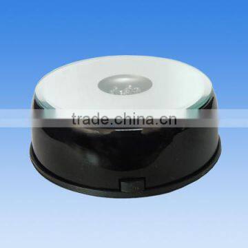Led display roating base with colorful led light with mirro for crystal block or party decoration