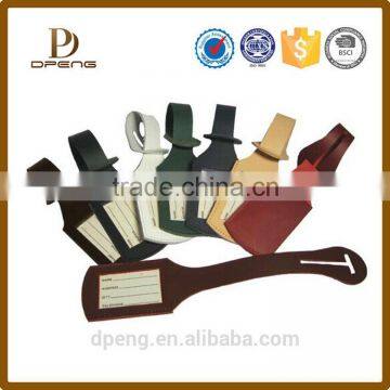 Custom genuine leather or faux leather luggage tag wholesale