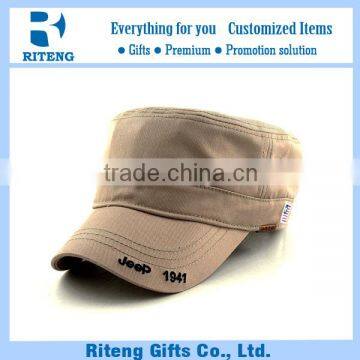 Wash cotton flat military caps hats