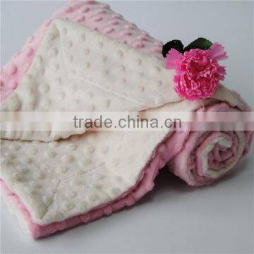 50pcs MOQ High Quality Customized Super Soft Cheap Minky Baby Blanket