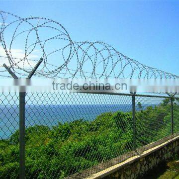 Used security fence hot dip galvanized razor barbed wire price for sale