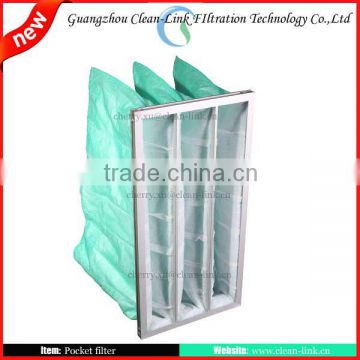 Hot sale Synthetic fiberglass filter media bag Air Filter,air pocket filter