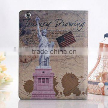 USA design Leather case for iPad3 (GF-IP3-05) (for ipad 3 case with shoulder strap/rabbit case for ipad)