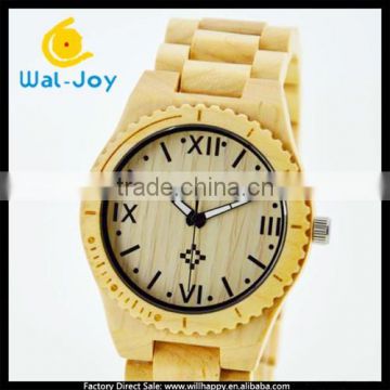 trendy cheap factory direct attractive multicolor waterproof wooden watch(WJ-3920)