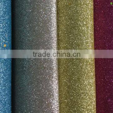 Shinny Glitter Polyurethan Synthetic PU Leather With TC Backing for Shoes Upper