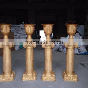 Wedding stage decoration gold pillar decorative flower tall vase