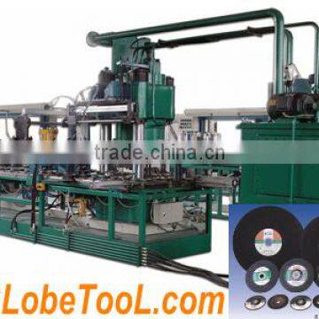 Resin bonded cutting disc making machine, Fiberglass bonded cutting disc making machine