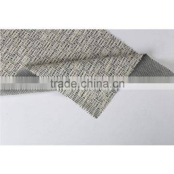 White Dots Interlock Yarn Dyed T/C/SP Jacquard Garment Knit Cloth Fabric