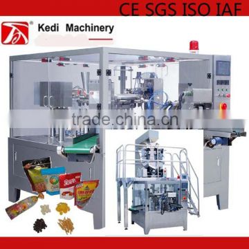 Rotary potato wedges premade pouch packing machine