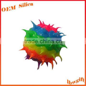 Best gift ball shape effect Custom spiky silicone rubber ball