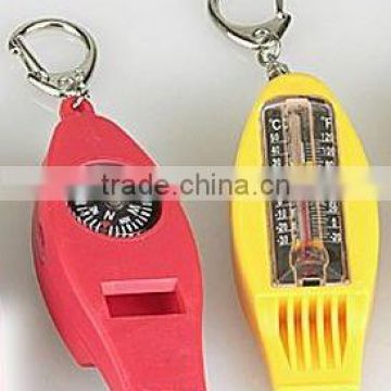 Thermometer With whistle With Compass Key chains