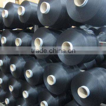 Hangzhou Supplier Dty 100D/36F Polyester Yarn Semi-dull Dope Dyed Black photo-4