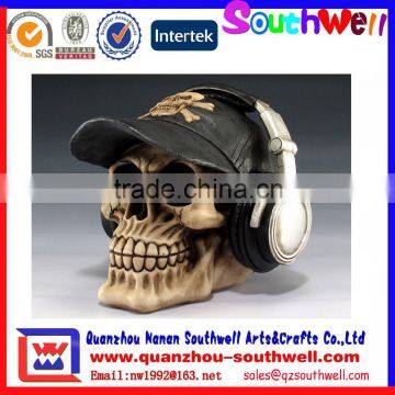 Army Helmet Soldier Skull Skeleton Halloween War Figurine Decor photo-3
