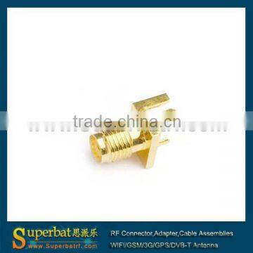 sma type connector PCB Mount wide flange