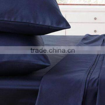 Solid Bed Sheet Fitted Sheet Pocket Bedding Polyester Cotton Choose Color & Size photo-3