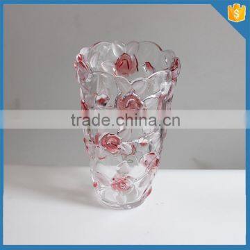 Vintage Clear Cut Glass Flower Vase