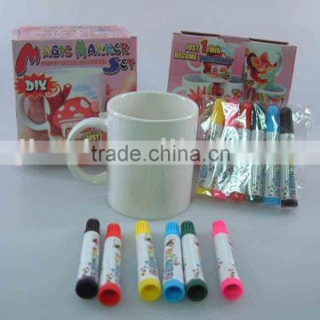 Brush-pencil color Magic Mug , sublimable ceramic mug