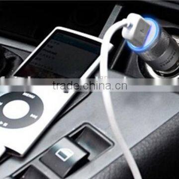 Mobile Phone Dual USB Car Charger, for iPhone 6 car charger, for galaxy s5 car charger