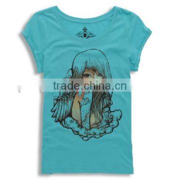 High quality pattern lady t-shirts for bulk wholesale