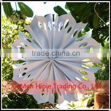 Handmade 16" white Pinwheel Paper Flower wedding Hanging Decoration