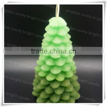 top sale high quality pillar candle christmas tree shape candles